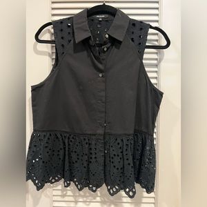 Madewell Crochet Button-down Tank Top Size M